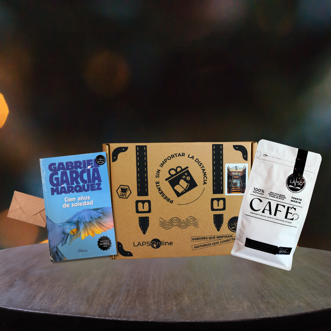 ESTUCHE: CIEN AÑOS DE SOLEDAD + BOLSA DE CAFÉ 500g.